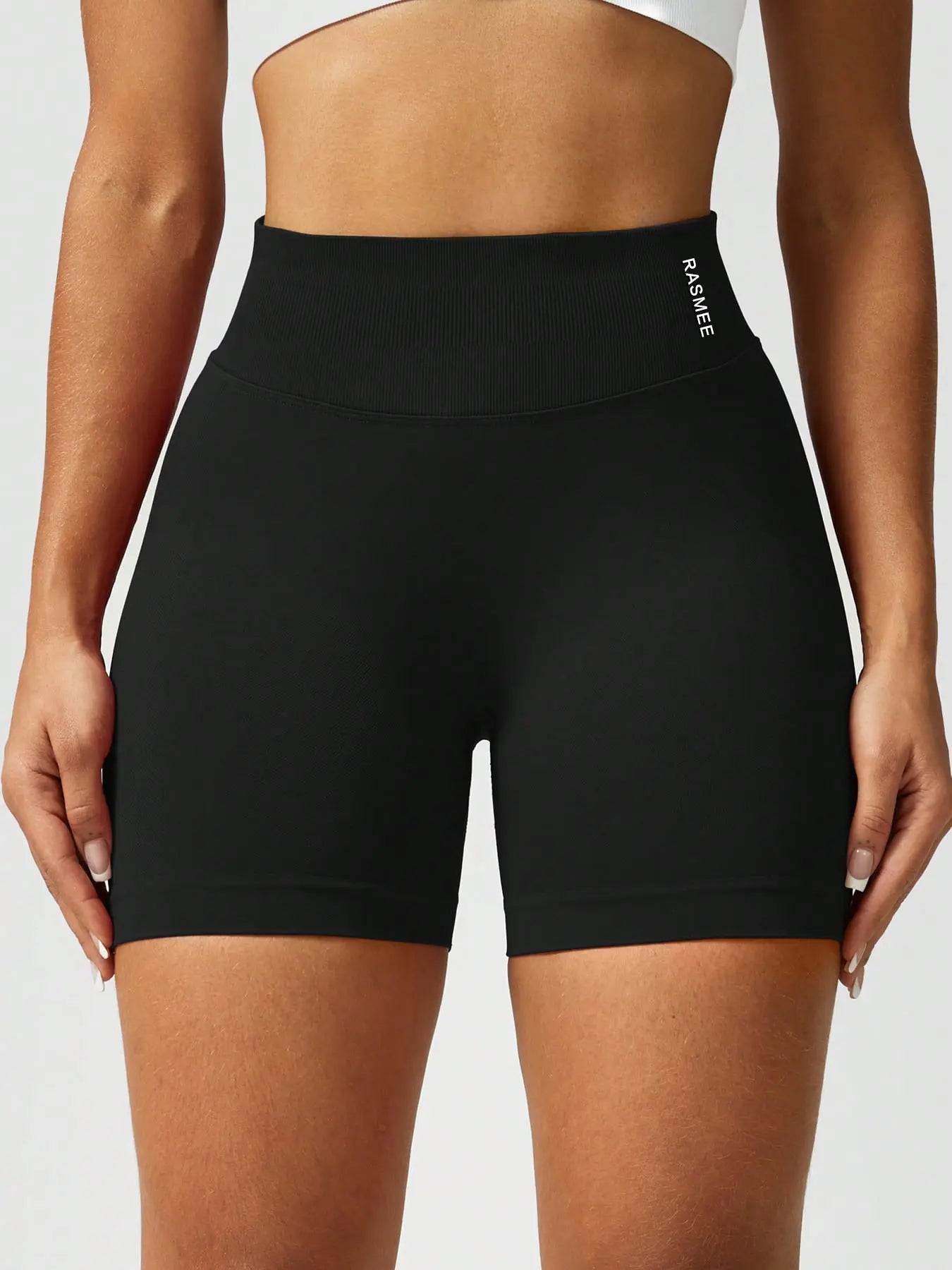 Lycra Women Workout Impact Shorts Scrunch Butt Lifting Gym Seamless Booty Biker Shorts Butt-Lifting Fitness Peach Shorts, Fitness Wear, Summer Sports Yoga Pants High-Elasticity Sports Training Tight Three-Quarter Deep Squat Pants