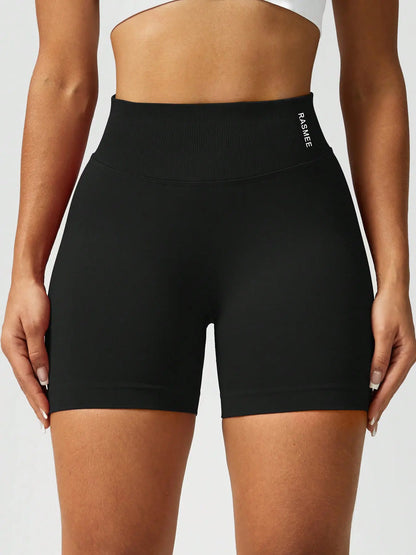 Lycra Women Workout Impact Shorts Scrunch Butt Lifting Gym Seamless Booty Biker Shorts Butt-Lifting Fitness Peach Shorts, Fitness Wear, Summer Sports Yoga Pants High-Elasticity Sports Training Tight Three-Quarter Deep Squat Pants