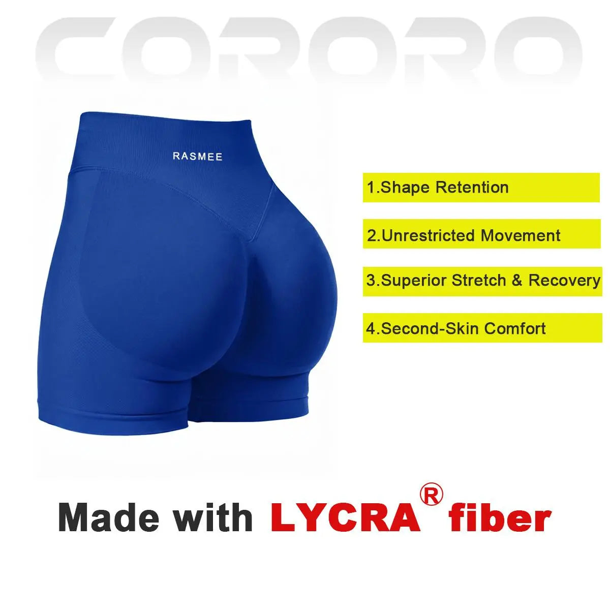 Lycra Women Workout Impact Shorts Scrunch Butt Lifting Gym Seamless Booty Biker Shorts Butt-Lifting Fitness Peach Shorts, Fitness Wear, Summer Sports Yoga Pants High-Elasticity Sports Training Tight Three-Quarter Deep Squat Pants
