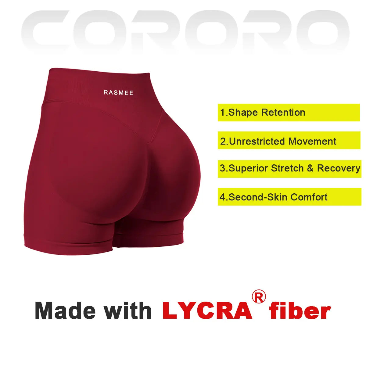 Lycra Women Workout Impact Shorts Scrunch Butt Lifting Gym Seamless Booty Biker Shorts Butt-Lifting Fitness Peach Shorts, Fitness Wear, Summer Sports Yoga Pants High-Elasticity Sports Training Tight Three-Quarter Deep Squat Pants