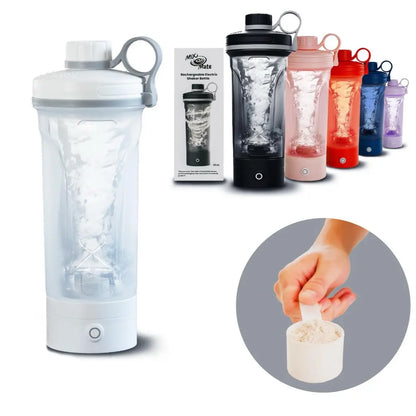 Mixmate Rechargeable Electric Shaker Bottle for Protein Powders - BPA Free, Ideal for Fitness Enthusiasts